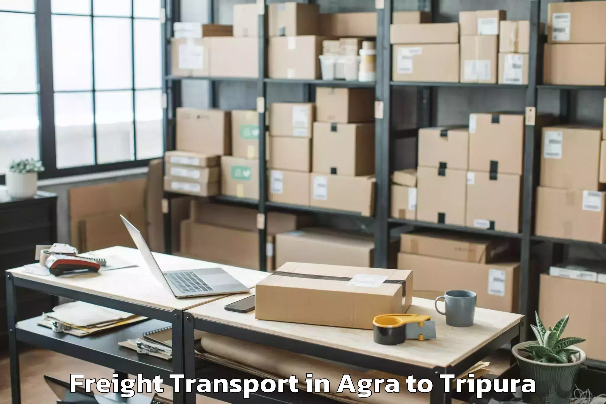 Easy Agra to Maharaja Bir Bikram University Freight Transport Booking